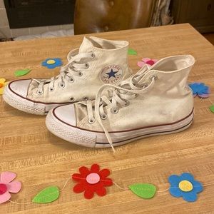 Hi Top white/cream converse